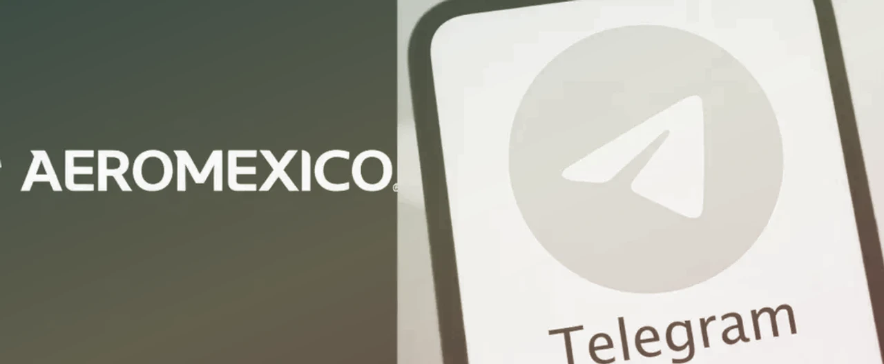 Portada sobre la base de datos de clientes de Aeroméxico, con pasaportes incluidos, ofrecida en Telegram