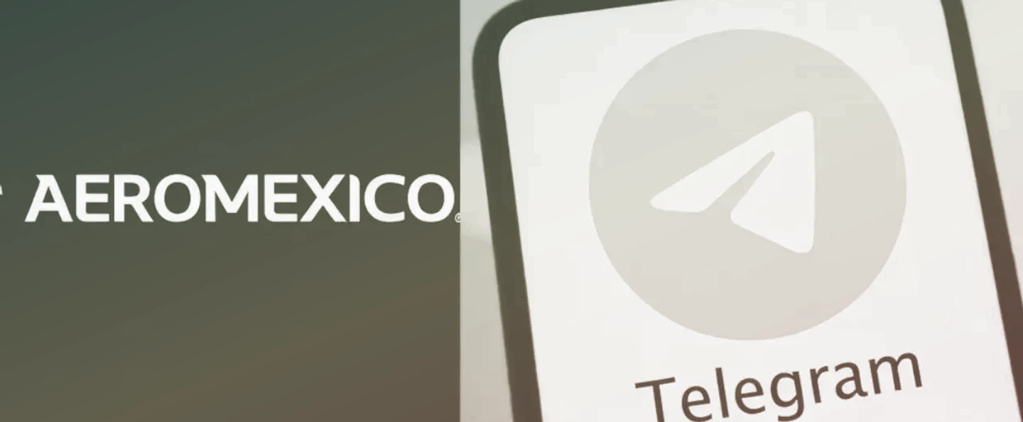 Portada sobre la base de datos de clientes de Aeroméxico, con pasaportes incluidos, ofrecida en Telegram